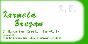 karmela brezan business card